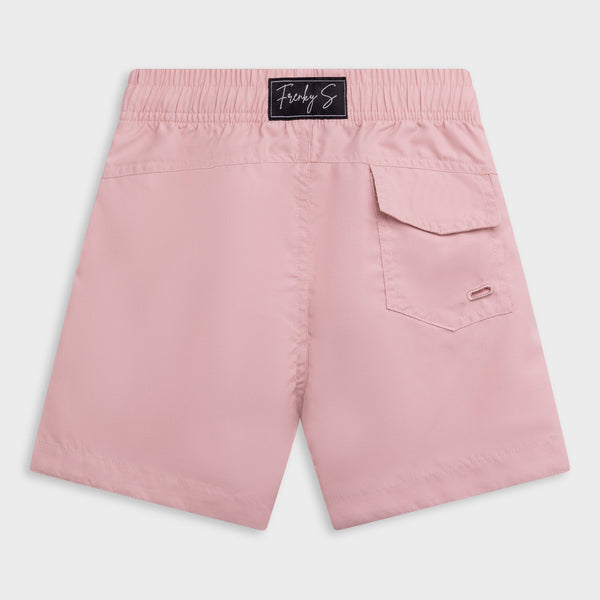 Licht roze kinderzwembroek detail
