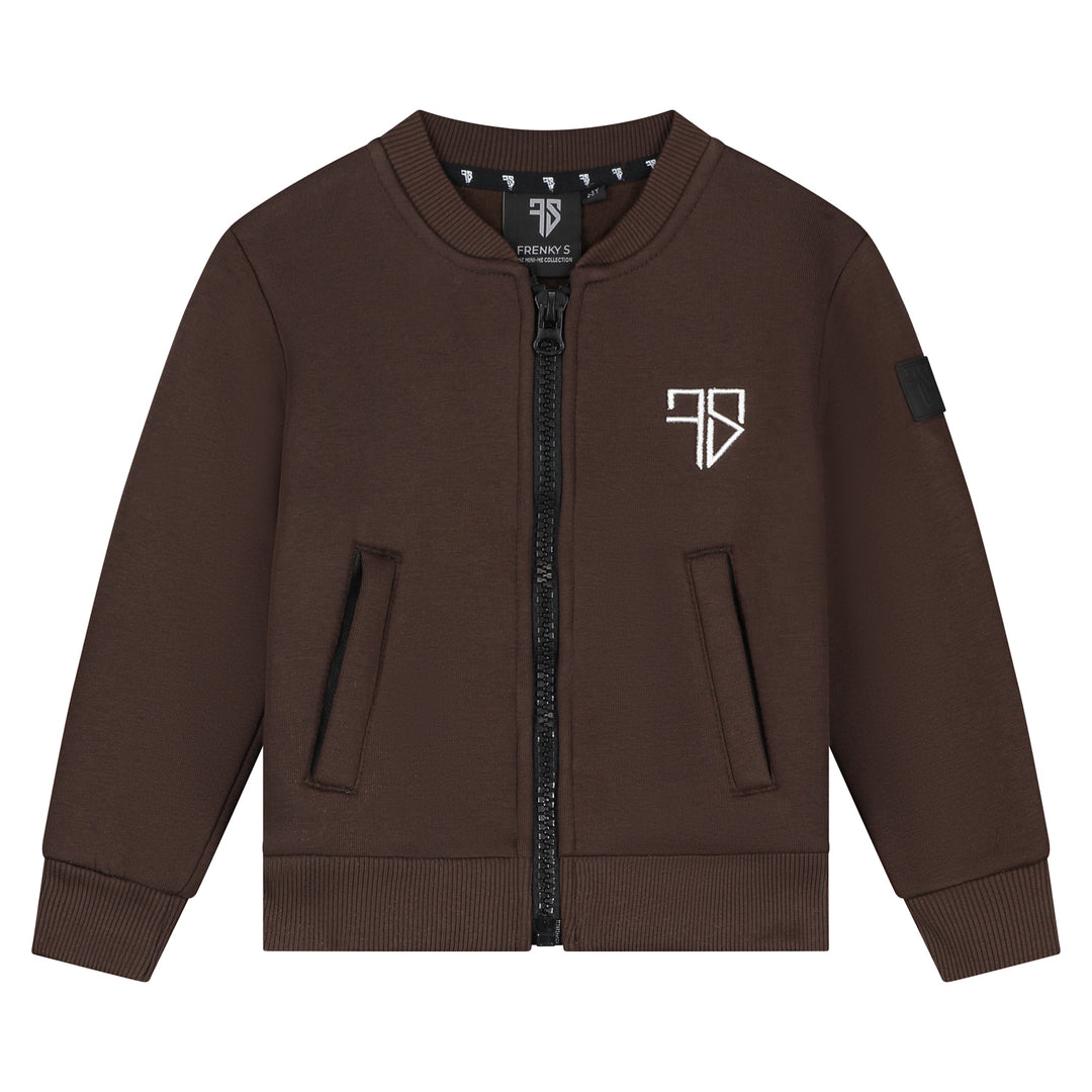 MONTY trainingspak met vest | mocca bruin - KIDS