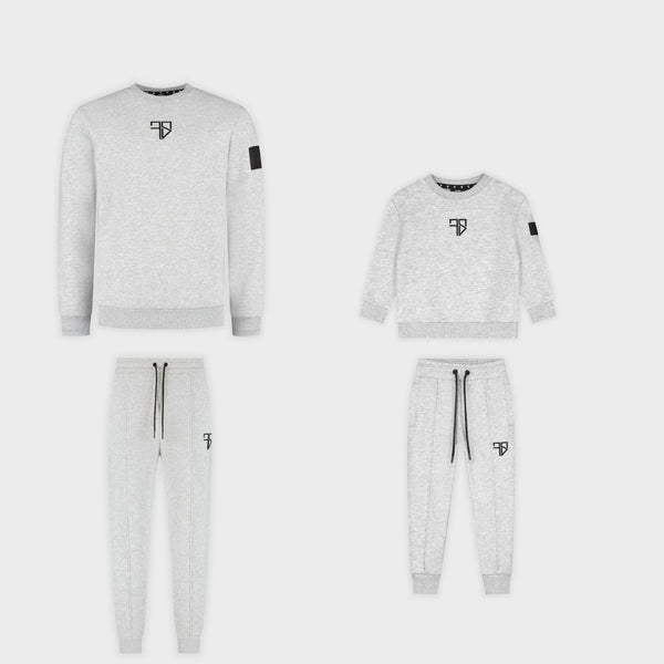 NEVIO Trainingsanzug mit Pullover | Grau - VATER + SOHN