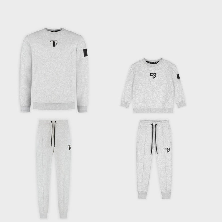 NEVIO Trainingsanzug mit Pullover | Grau - VATER + SOHN